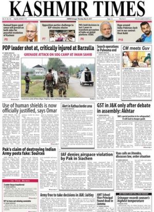 Read Kashmir Times Newspaper