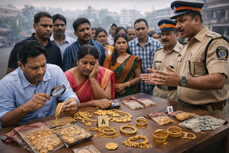 Cheap gold scam alert in Manchar Pune targeting residents with fake jewellery.