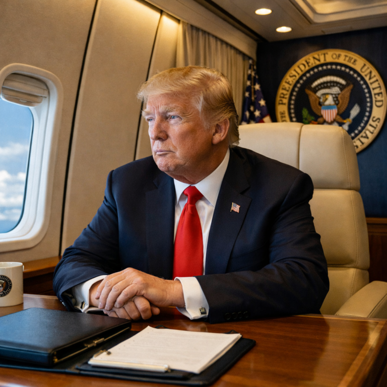 usa president donald trump in air force one