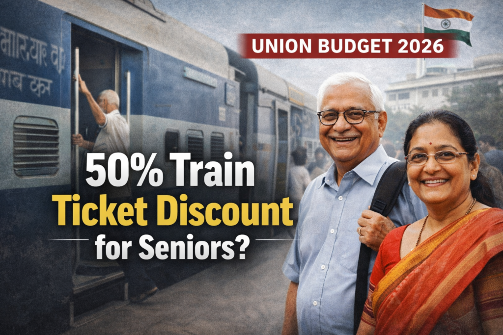 Senior citizens railway ticket discount Budget 2026 Indian Railways concession news