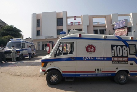 Ahmedabad Chandkheda case investigation showing police and forensic teams examining suspicious deaths of two sisters