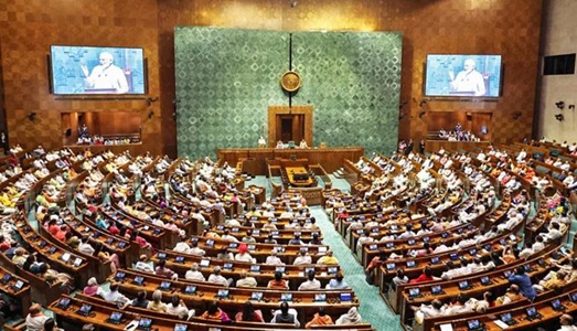 Indian Parliament session discussing Women’s Reservation Bill and Delimitation proposal in 2026