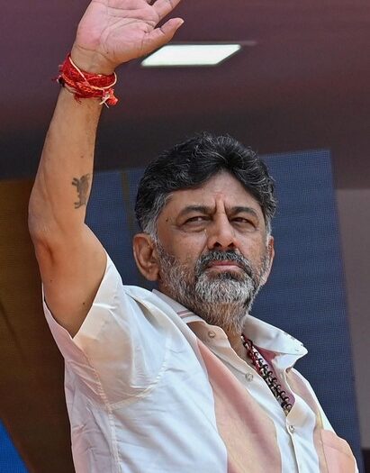 Congress leaders preparing for KPCC Bhavan foundation ceremony in Bengaluru alongside DK Shivakumar swearing-in events