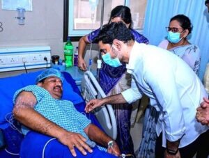 NARA LOKESH VISITS ACCIDENT VICTIMS
