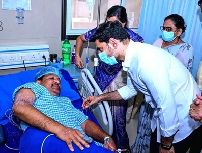 NARA LOKESH VISITS ACCIDENT VICTIMS